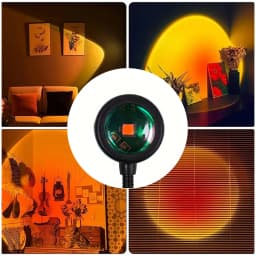 USB Sunset Glow Atmosphere Lamp Gooseneck Projection Lamp Self Photography Night Light For Bedroom Living Room
