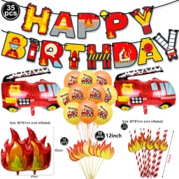 Jumbo Fireman Sam Balloons Fire Truck Foil Ballons Firefighter Themed Birthday Party Decortions Baby Shower Fire Engine Ballons