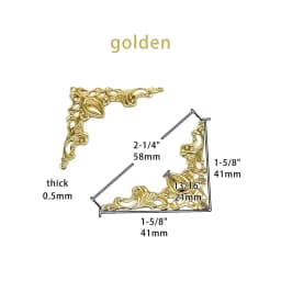 12pcs Decorative Corner Cover Edge Protector Guard for Jewelry Chest Gift Wine Wooden Box Case Book Scrapbook Photo Album Frame