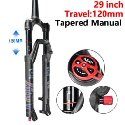 Bicycle Fork 26 27.5 29 Inch MTB Air Damping Shock Absorption Boost Barrel Shaft 100/110mm Disc Brake Magnesium Alloy Front Fork