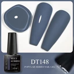 MEET ACROSS 7ml Orange Red Pink Gel Nail Polish Laser Sparkling Soak Off Semi Permanent Nail Art UV Gel Varnishes Spring Summer