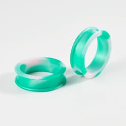 1Pair Size 8mm-38mm Marble Color Silicone Ear Tunnel Plugs Gauge Thick Flared Flesh Expander Piercing Jewelry