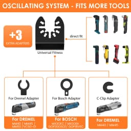 24 Pcs Oscillating Saw Blade Set Multitool Oscillating Blade HCS Universal Precision Tooth Blade For Wood Plastic Metal Cutting