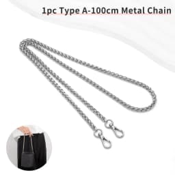 CRAZYSMITH Bag Chain Metal Strap for MLB Bucket Bag Handbag Replacement Long Beaded Chain Shoulder Crossbody Bag Accessory