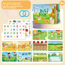 1Set Puzzle DIY Quiet Book Busy Book Animal Number Letter QuietBook Montessori Interactive Preschool Enlightenment Card Book ZYF