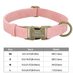 Dog Collars Personalized Dog Buckle Collars Free Engraving Name ID Tags For Small Medium Large Dogs Pug Pitbull Bulldog Beagle