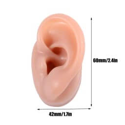 1PC Flexible Silicone Ear Model for Piercing Left and Right Human Ear Molds Jewelry With Exhibits Props