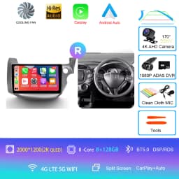 For Honda Jazz 2 GG 2008 - 2014 Fit 2 GE GP GE 2007 - 2014 GPS Car Radio Navigation Multimedia Video Player Stereo BT Android 16