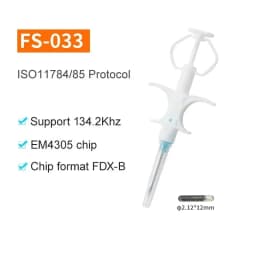100pcs/Pack Pet EM4305 Microchip 134.2KHz FDX-B Animal ID Chip Animal Microchip Syringe International Standard
