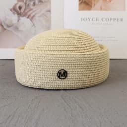 Straw Pillbox Hat Summer Beret Sun Hats Japanese Retro Weeding Fedora Hostess Fashion Millinery Fascinator Designer Painter Hat