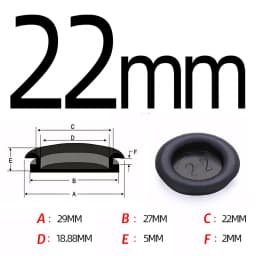 14mm-150mm Hole Diameter Black Single Sided Protective Coil Sealing Rubber Ring Wiring Grommets Hole Plug Gasket