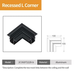 2m Magnetic Rail Linear Magnetic Track Lighting Accessories 2 Meters Ceiling Magnet Track Kits 48V Power Supply Corner Connector