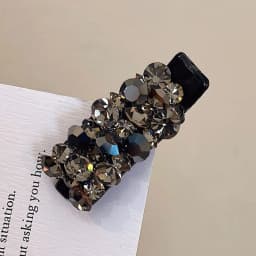 Exquisite Rhinestone Hair Clip Small Size Acetate Duckbill Hairpin For Women Girls Bangs Ponytail Holder Daily Headwear