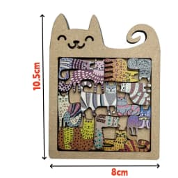 13 Irregular Wooden Cat Puzzles Colorful Cute Puzzle Toys for Children Birthday Gift Brain Teaser Educational Game