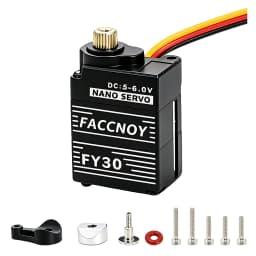 FY30 Aluminum Nano Digital Servo with Servo Saver Metal Gear Brushed 1.3kg 0.05sec for 1/30 Axial SCX30 RC Crawler Upgrade Parts