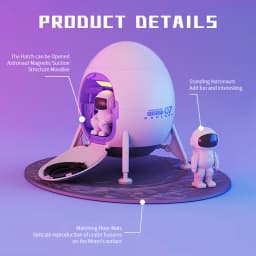 Space Lander Astronaut Galaxy Light Projector Spacecraft Night Light For Bedroom Room Decor Or Chritmas Gift Color Adjustable