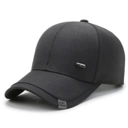 Men's Baseball Hat Hard Top Spring Autumn Big Head Circumference Cotton Cap Sun Protection Dad Cap Adjustable Strap Fishing Hat