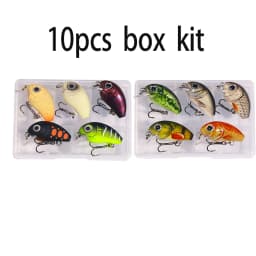 HENGJIA 5pcs 1.5g-2g 3cm Mini Crankbait Kit Artificial Wobblers Hard Bait Bass Trout Fishing Lure Tackle Pesca Peche Truite