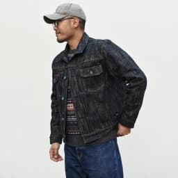 Sauce Zhan Men's Denim Jacket 20oz Heavyweight Selvedge Denim Slub Yarn Double-Dyed Year of The Snake Edition Loose Fit