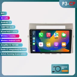 2 din Carplay Android Auto Radio For Toyota Corolla Verso AR10 2004-2009 Car Multimedia GPS autoradio RDS DSP 4G Octa Core 7862