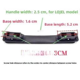 LOJEL Luggage Handle Replacement Part Suitcase Repair Handbag Grips Accessories Aluminum Material for Carry on Suitcase