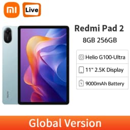 Xiaomi Redmi Pad 2 Global Version Mi Tablet Helio G100-Ultra 11" 2.5K 90Hz Display 9000mAh 18W Fast Charging Xiaomi HyperOS 2