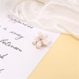 2Pcs/Pair Small 2cm Metal Hair Claw Mini Crystal Flower Hair Grab Clips Faux Pearl Decorative Women Girls Hair Accessories