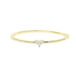 Promotion 7.5" Inner 60mm Three Stone Geometric Triangle Shaped Gold Color Women Bangle Bracelet