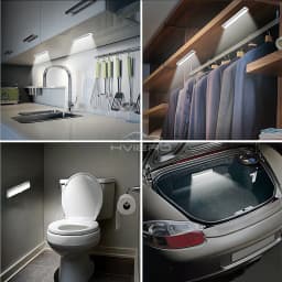 Home LED PIR Motion Sensor Lamp Cupboard Wardrobe Bed Under Cabinet Night Lights Smart Perception Closet Stairs Charging Magnet