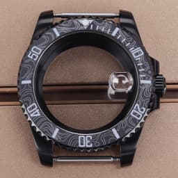PVD Black NH35 40mm Men's Watch Case Sapphire For SUB Seiko NH35 NH36 NH38 NH34 Miyota 8215 ETA 2824 Movement Yacht-Master 20ATM