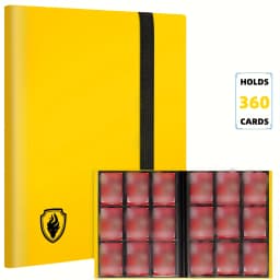 9 Pocket Trading Card Binder Holds 360 Cards, Sleek Side-Loading Card Album, Sturdy Card Collection Folder for TCG