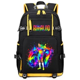 CR7 Ronaldo 67 Print Large Capacity Backpack for Students Teens Kids School Travel Daypack