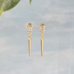 CRMYA Unique gold-plated CZ Stud Earrings For Women Cubic Zirconia Pendientes Boho Luxury Fashion Jewelry
