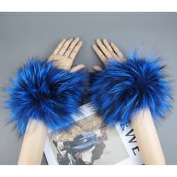 2026 New Style Fox Fur Cuff Arm Warmer Lady Bracelet Real Fur Wristband Glove High Quality Fox fur Cuffs Hot Sale Wrist Warmer