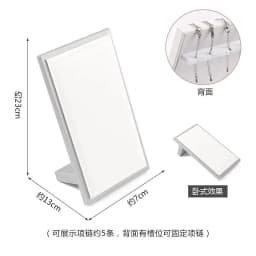 Champagne White Display Case Necklace Rack High-End Jade Jewelry Display Props Counter Display Crystal Exhibition Stand