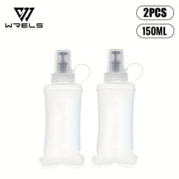 WRELS Soft Flask Folding Collapsible Water Bottle TPU BPA Free Outdoor Sport Running Cycling Hydration Portable Water Bottle