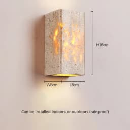 Yellow Travertine Stone Wall Mounted Lamp for Shop Restaurant Cafe Indoor Outdoor Decoration Sconce Light Background House