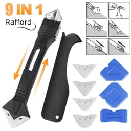 Silicone Caulking Tool 5 in 1 Multi-function Scraper Tool Grout and Caulk Removal Tool for Bathroom Kitchen Floor Window Sink