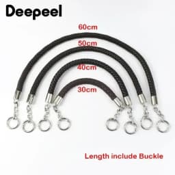 1Pc 30/40/50/60cm Colored Leather Woven Rope Bags Strap Handles Handbag DIY Handmade Replace Shoulder Straps Bag Accessories