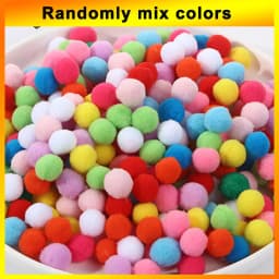 300-30Pcs Multicolor Pompoms Fur Balls Glitter Fluffy Pom Poms Elasticity Pom pom Soft Balls for DIY Crafts 8/10/15/20/25/30mm