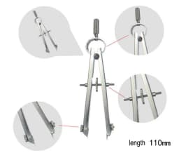 Jewelry Angle Measuring Compass Divider Adjustable Center Wheel Jewelry Craft Marking Making Processing Tools Accessories 11.5cm