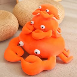 20-80CM Kawaii Cartoon Simulation Anime Stuffed Big Lobster Plush Toy Cute Crab Plush Toy Lobster Hat Handmade Doll
