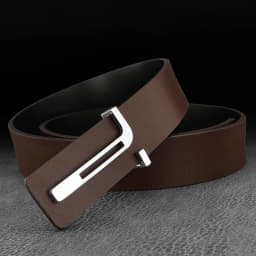 High Quality Casual T Letter Belt Men Leather Smooth Buckle Fashion Personality Belt Young Men Casual Cowhide Ceinture Homme