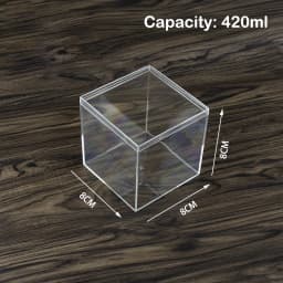 1Pcs Large Capacity Jewelry Storage Box Clear Acryl Cube Portable Jewelry Storage Earrings Necklace Ring Jewelry Display