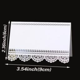 50pcs Flower Laser Cut Table Name Place Cards Lace Name Message Setting Card Greeting Wedding Card Baby Shower Party Favor Decor