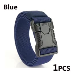 Automatic Plastic Buckle Tactical Belt Men's Multifunction Military Fan Canvas Belt Outdoor Faux Nylon Training Waist Belt Pants