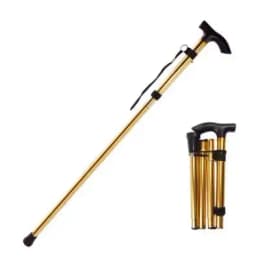 Adjustable Telescopic Folding Aluminum Alloy Walking Cane Anti-slip Lightweight Elderly Walking Hiking Support Crutch