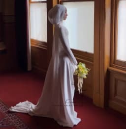 KUXA Customized Simple Muslim Wedding Dresses Saudi Kuwait Full Sleeves Floor-Length A-Line Bridal Gowns Vestidos De Novia 2026