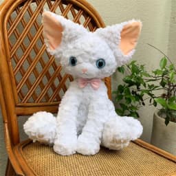 Cute Black Cat Plush Toy Throw Pillow Kawai Khaki Curly Black Cat Long Hair Doll Stuffed Animals Festive Gifts For Kids Birthday