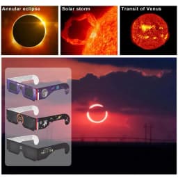 6pcs Random Color Solar-Eclipse Glasses Portable Uv Protection Eyeglasses For Children Adult For Travel Observing Solar-Eclipse
